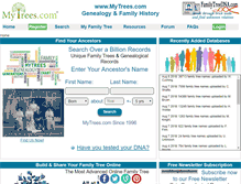 Tablet Screenshot of mytrees.com